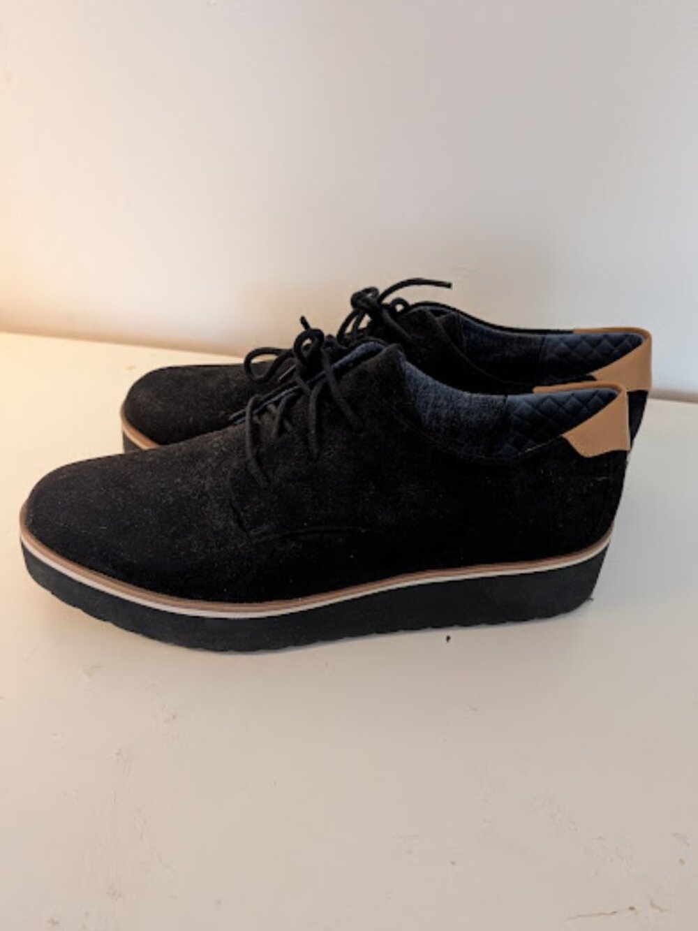 Dr. Scholl's Black Platform Oxford Shoes Size 11